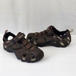 Teva Deacon Brown Leather Sport Sandals Size 12